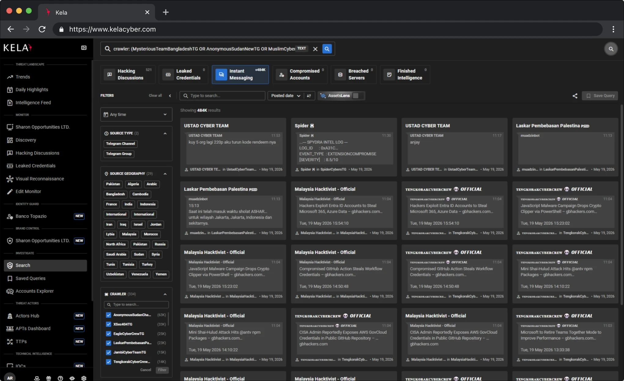 Screenshot der KELA-Plattform: Unübertroffene Abdeckung der Quellen