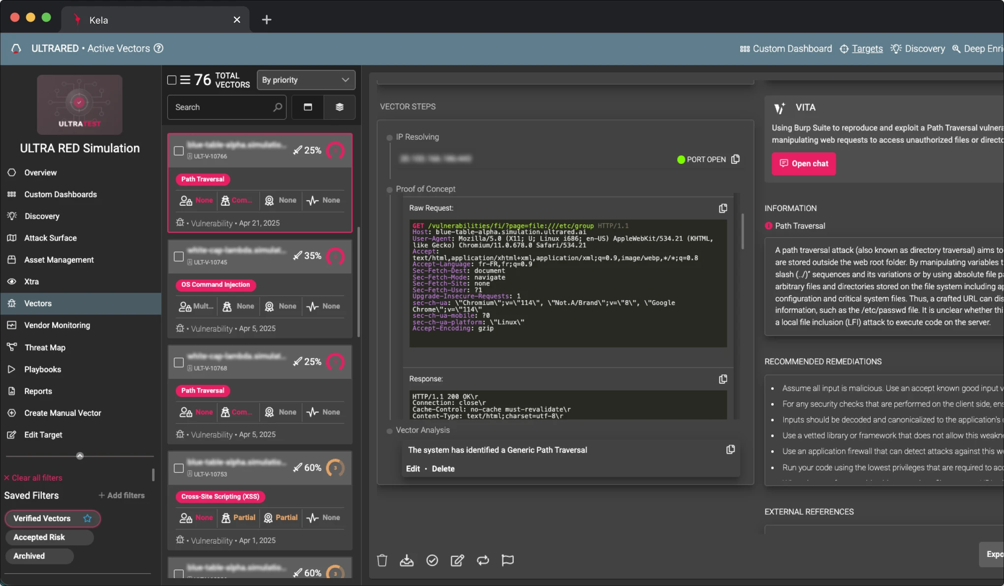Captura de pantalla de la plataforma KELA: Validación segura