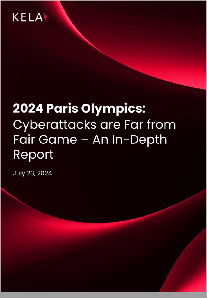 Portada del informe de KELA: Juegos Olímpicos de París 2024: los ciberataques distan mucho de ser un juego limpio